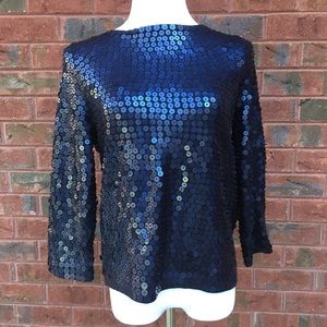 J Crew wool sequin top